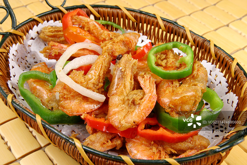 椒盐基围虾图片素材