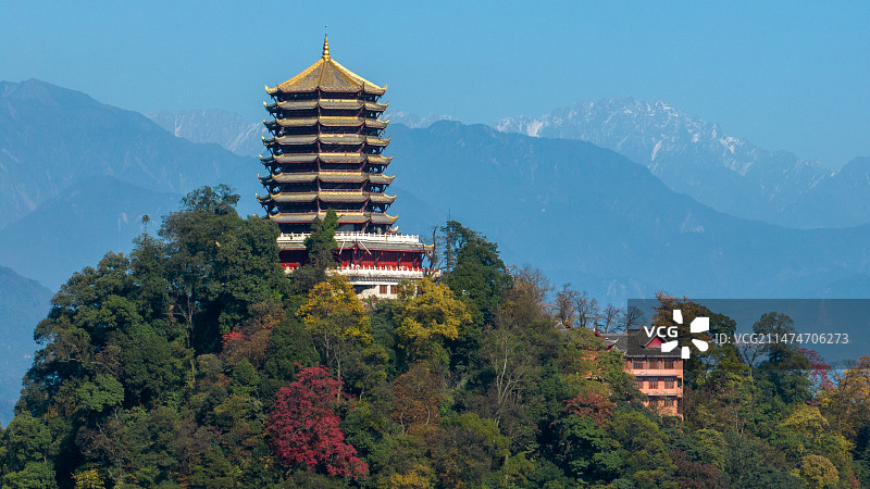青城山老君阁图片素材
