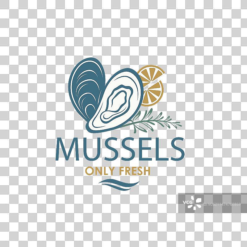 贻贝壳标签图片素材