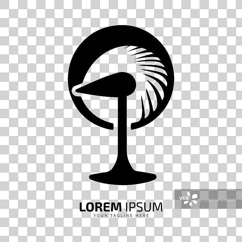 电风扇图标剪影品牌标识设计图片素材