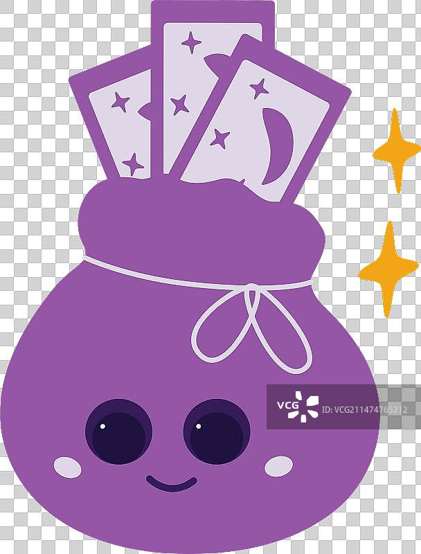 可爱的塔罗牌幸运袋角色图片素材