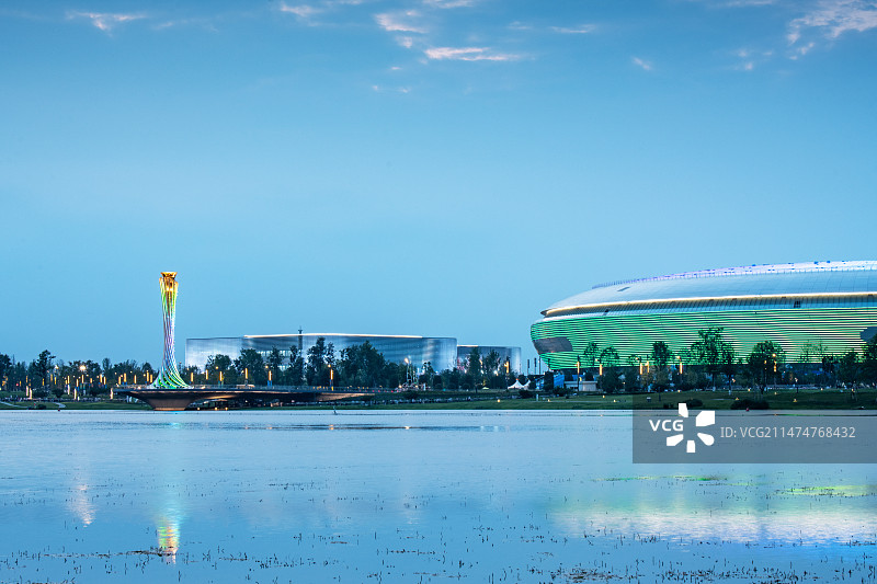 成都东安湖体育公园风光图片素材