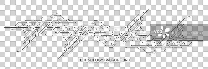 带有技术电路板的抽象背景图片素材