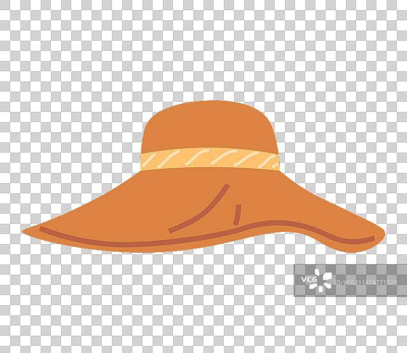 绿色宽边巴拿马帽时尚穿搭图片素材