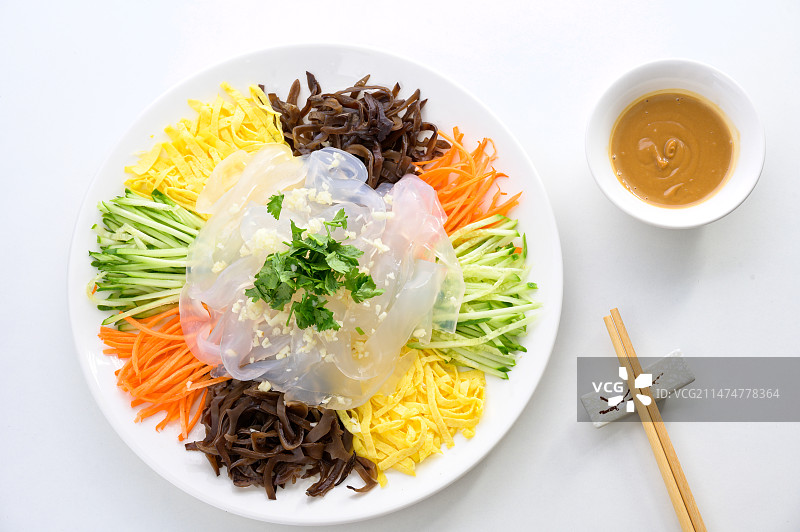 东北菜五彩大拉皮图片素材