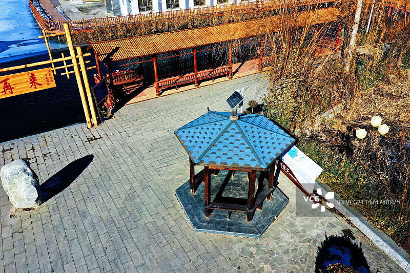 华北明珠白洋淀水村渔镇赵庄子图片素材