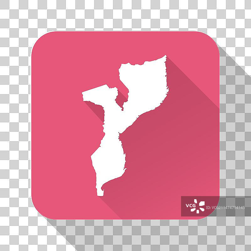 莫桑比克带边界的高度详细地图图片素材