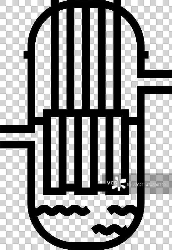 核反应堆能源线性图标图片素材