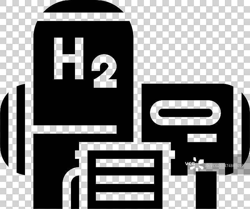 燃料电池存储能量字形图标图片素材