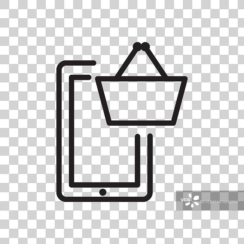 智能手机商店线性图标logo图片素材