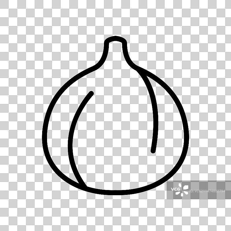 大蒜线条图标标志图片素材