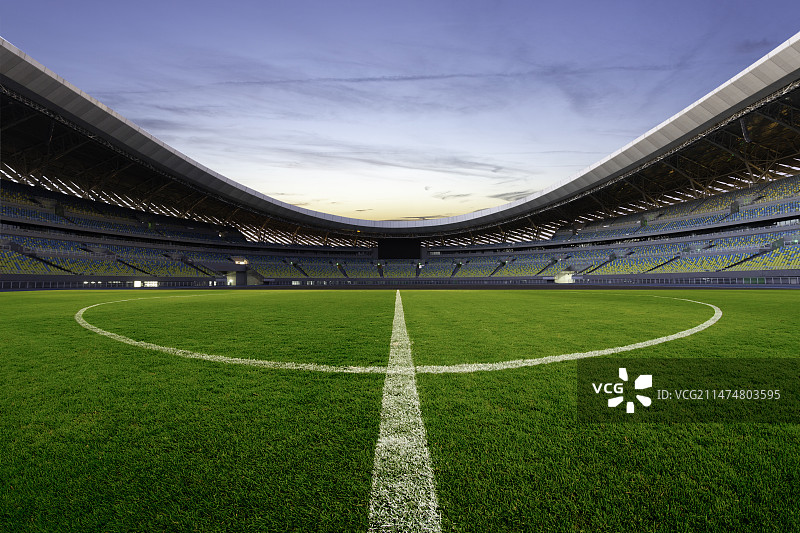 足球场体育场夜景图片素材