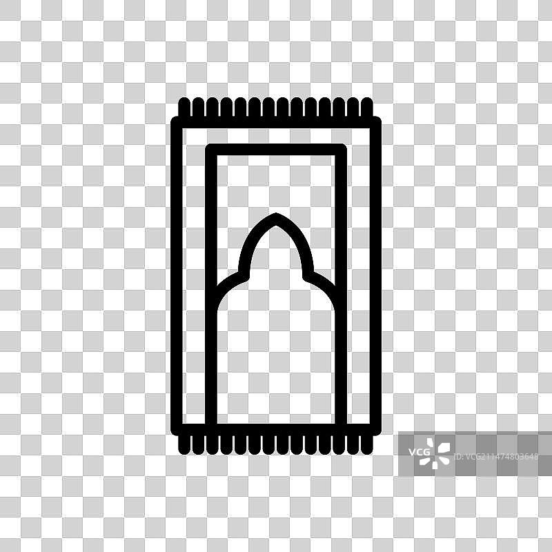祈祷垫线条图标标志图片素材