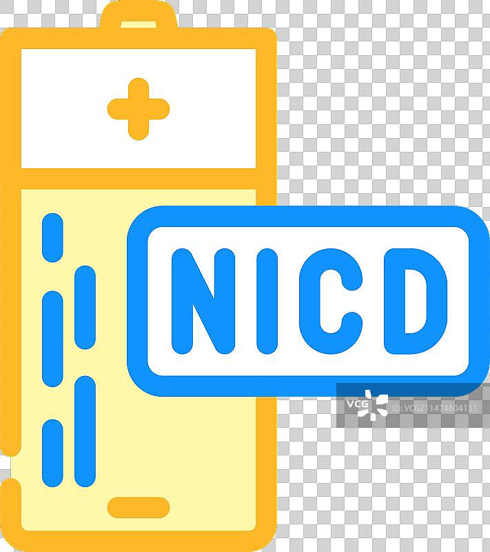 镍镉电池彩色图标图片素材