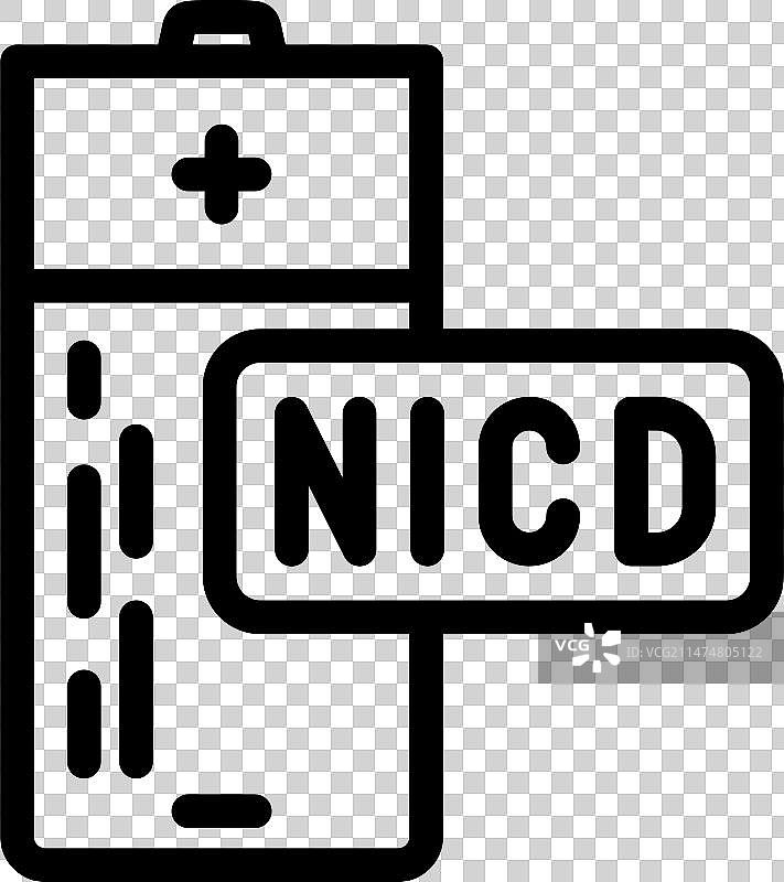 镍镉电池线性图标图片素材