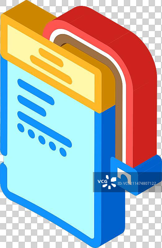 锂离子电池2.5D图标图片素材