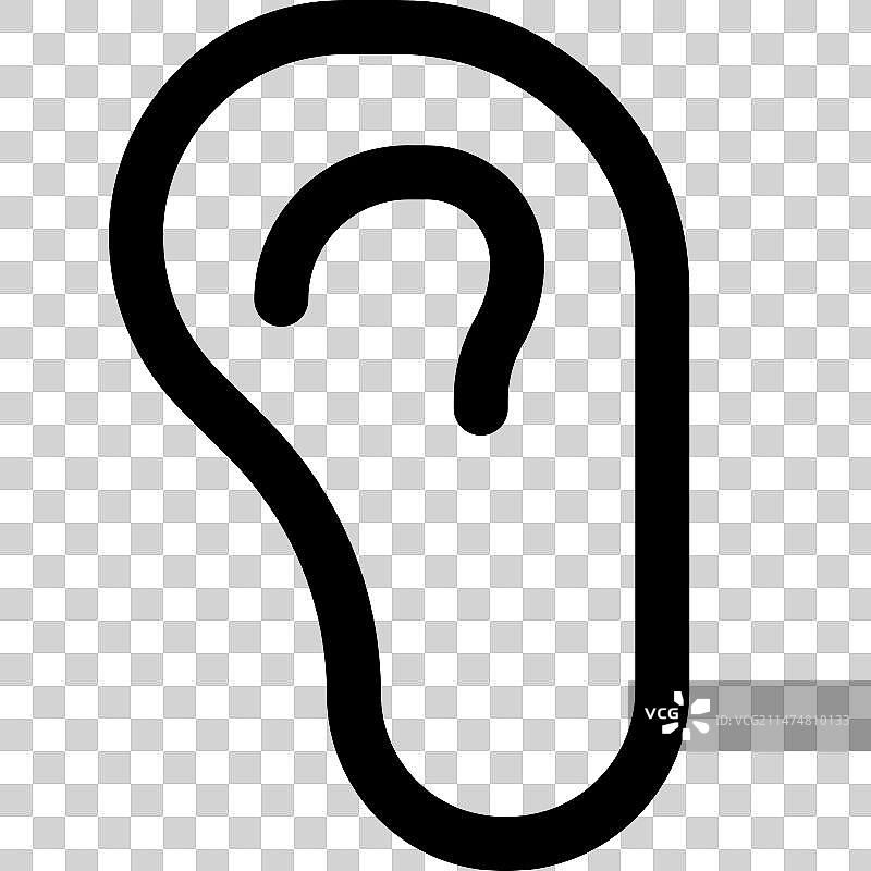 耳朵是人类的听觉和平衡器官图片素材