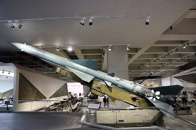中国军事博物馆展示的红旗地对空导弹图片素材
