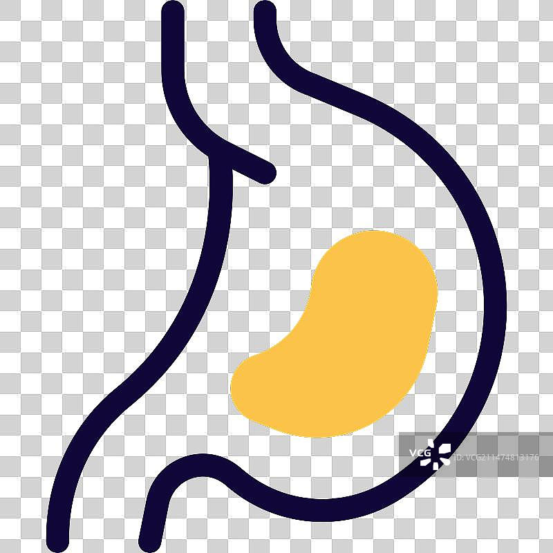 食物通过食道进入胃部图片素材