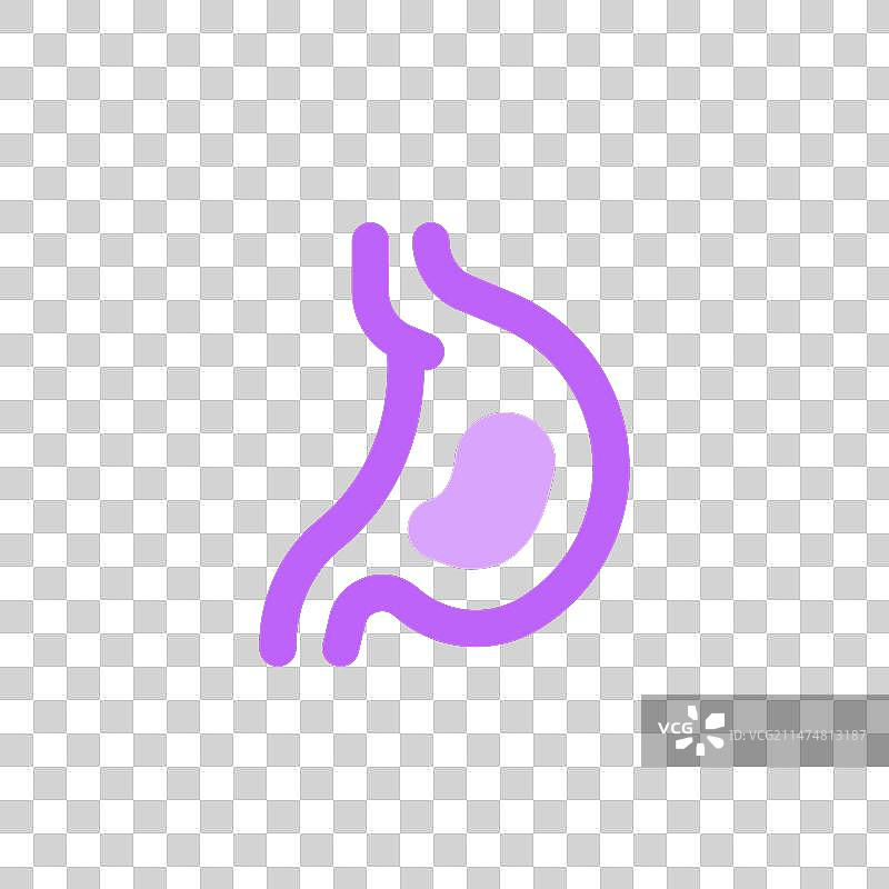 食物通过食道进入胃部图片素材