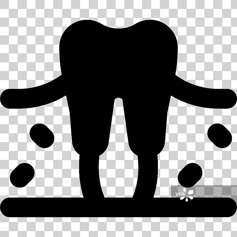 牙齿：颌骨中的钙化结构图片素材