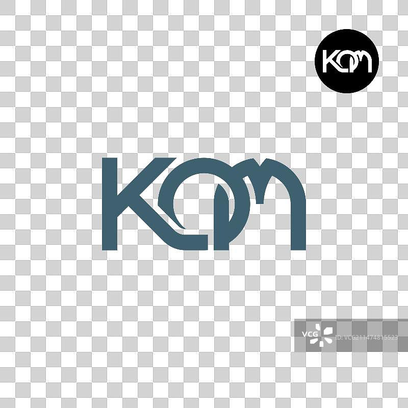 字母KOM单字母组合标志设计图片素材