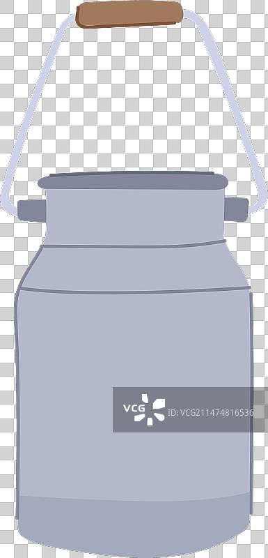 卡通金属牛奶罐图片素材