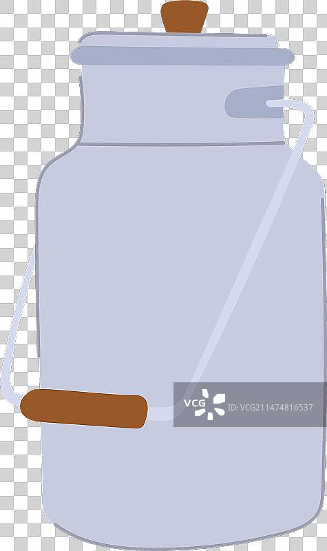 农场金属牛奶罐卡通图片素材