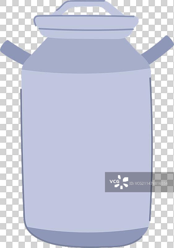 卡通金属牛奶罐图片素材