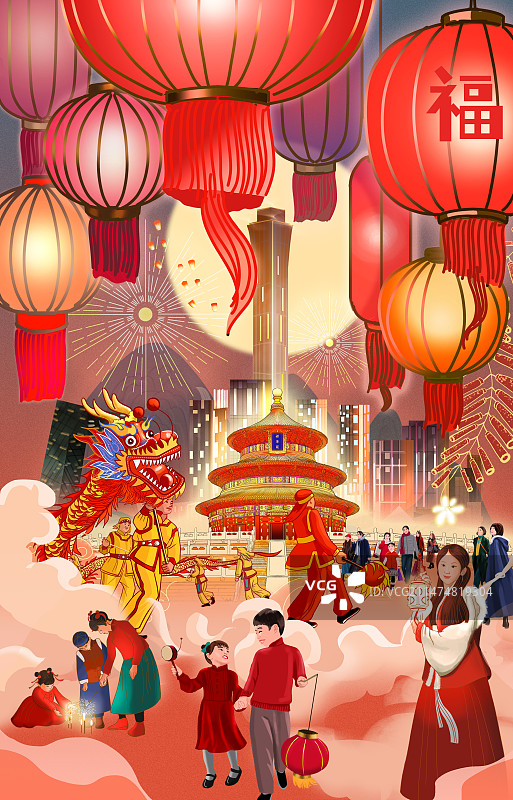 元宵节灯会图片素材