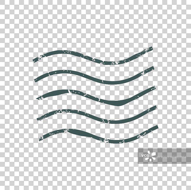 邮资邮票波浪线素描标记图片素材