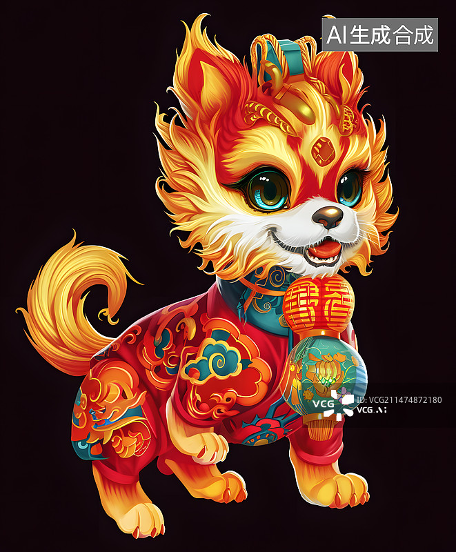 【AI数字艺术】卡通可爱的狗图片素材