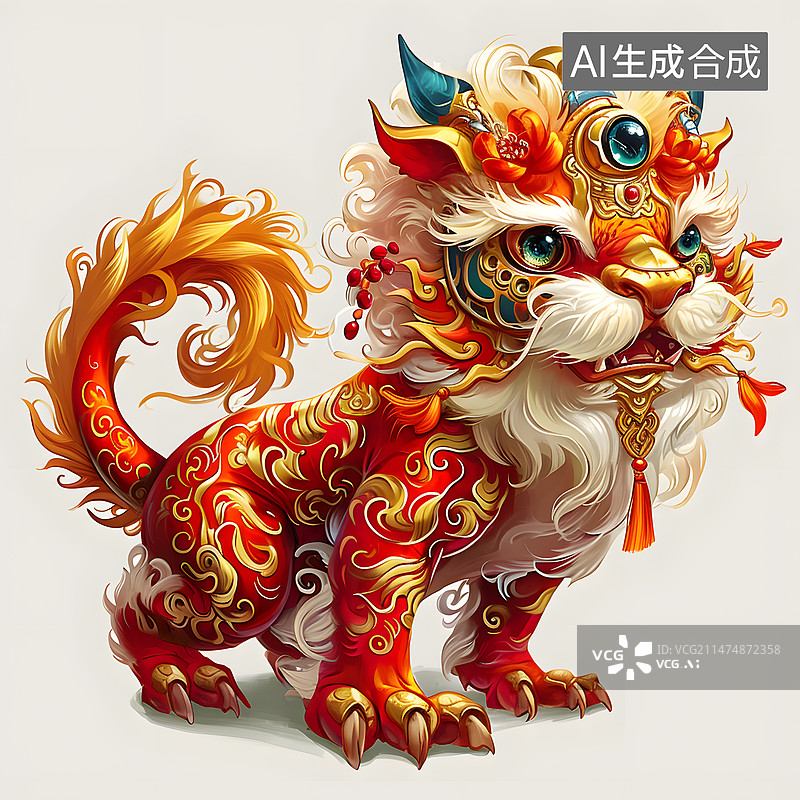 【AI数字艺术】山海经传说神兽图片素材