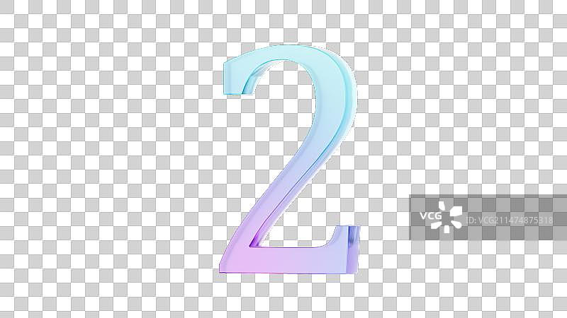 半透明炫彩磨砂玻璃数字图片素材