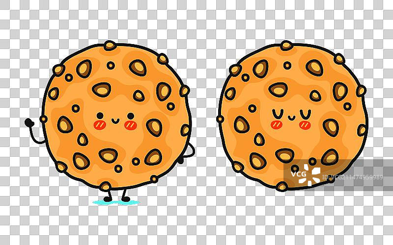 手绘卡通燕麦饼干图片素材