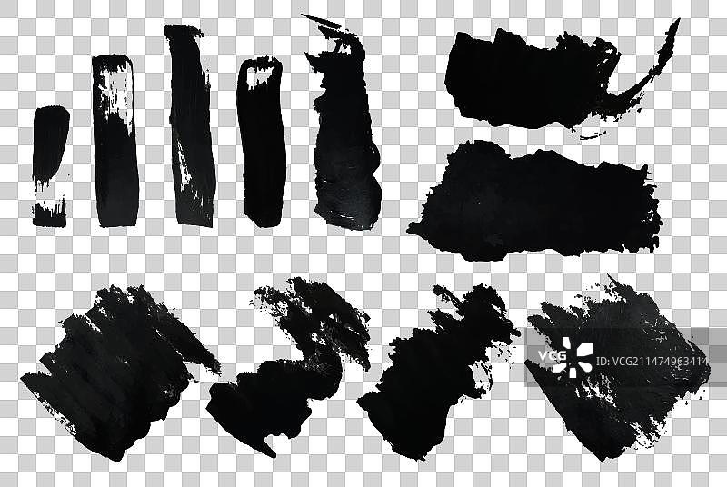 白色背景上的刷子合集图片素材