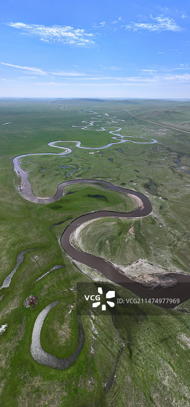 航拍莫尔格勒河全景图片素材