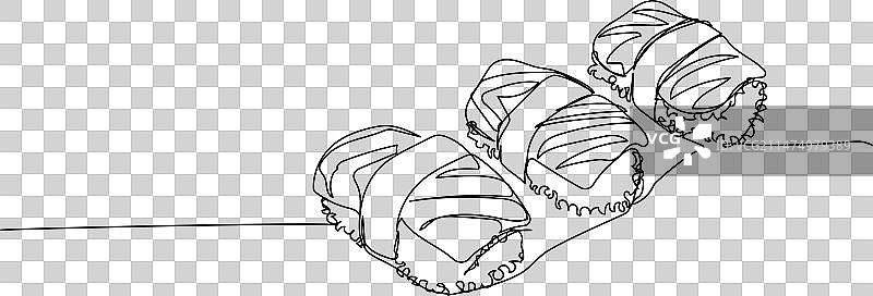 三文鱼寿司和炙烤寿司拼盘图片素材
