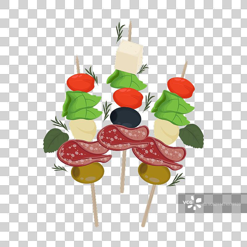 即食开胃菜串图片素材