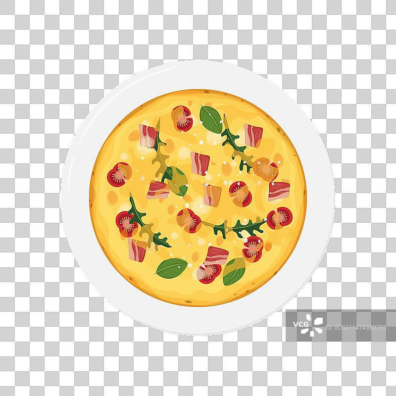 蔬菜烘蛋扁平风图片素材