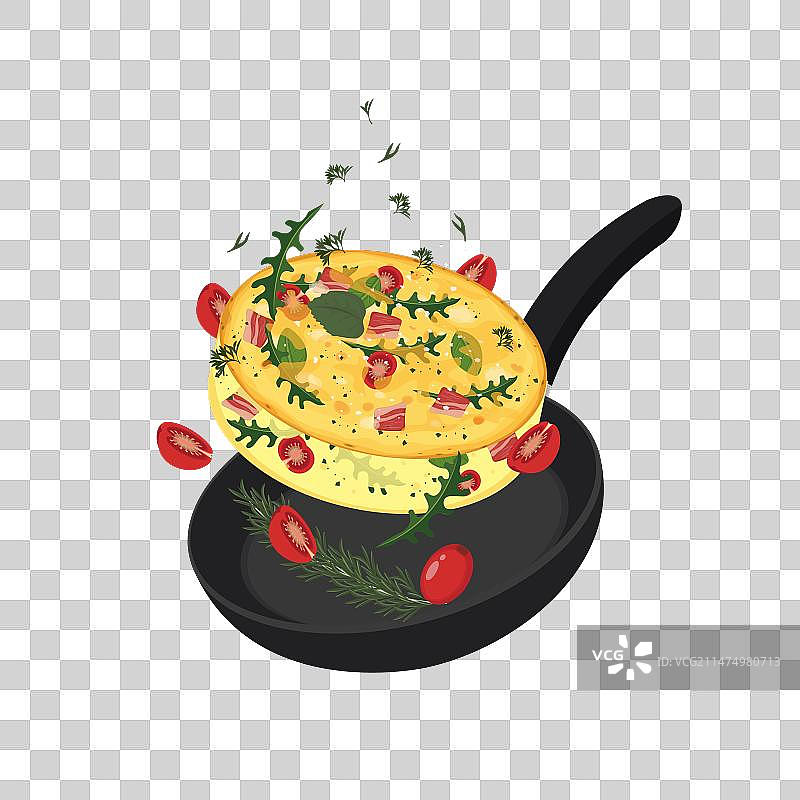 悬浮的意大利烘蛋图片素材