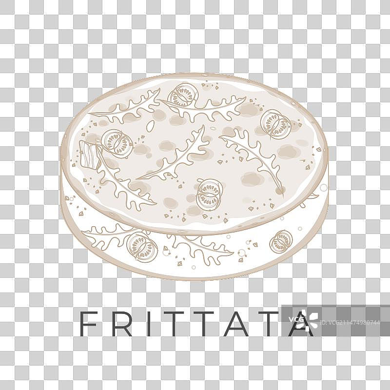 简约线条艺术：意大利烘蛋图片素材