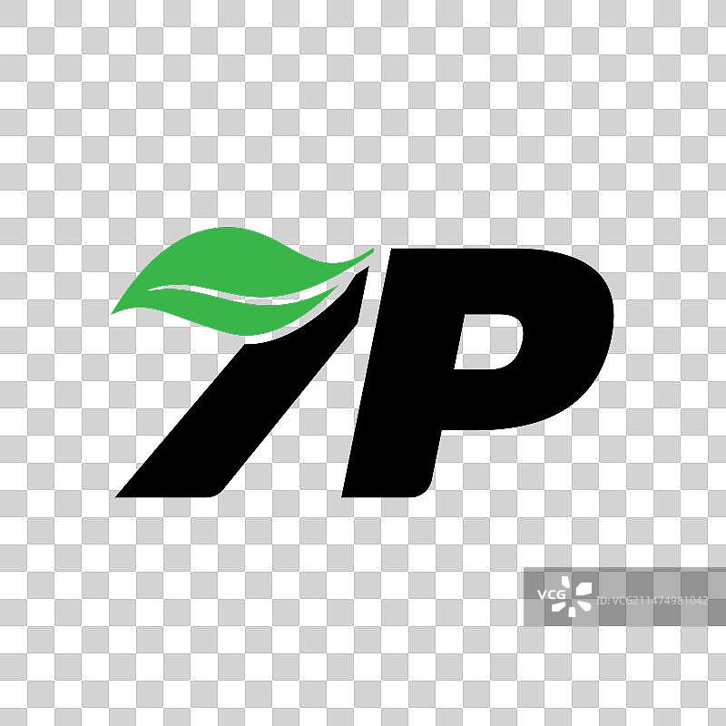 7p品牌名称首字母组合绿色图案图片素材