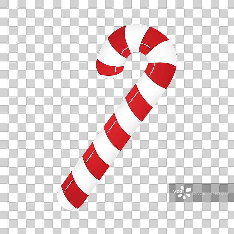 红白条纹薄荷糖手杖图片素材