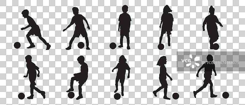 黑色足球运动员姿势图片素材