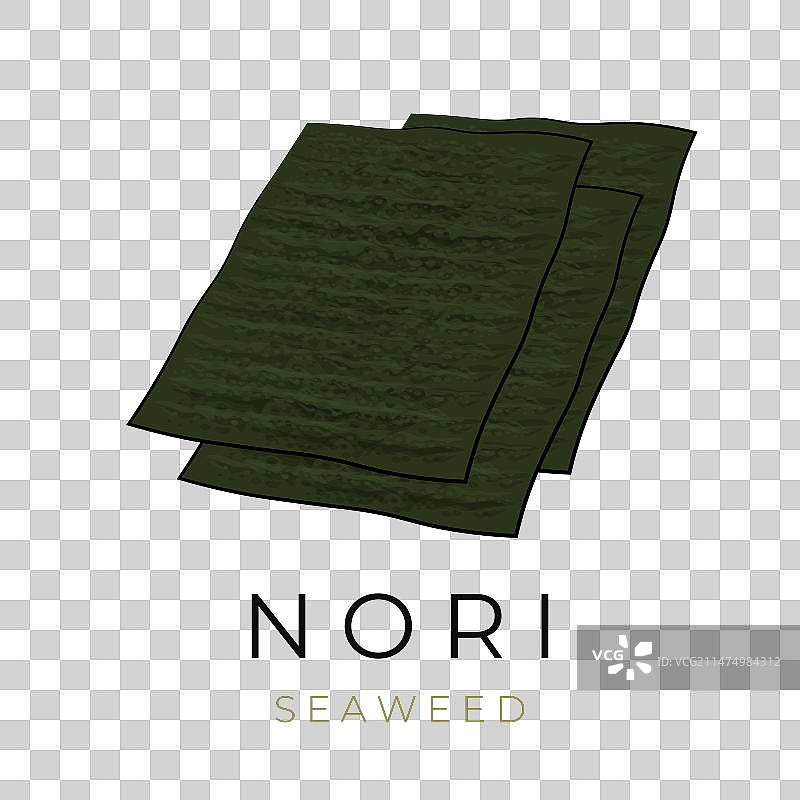 干燥的紫菜片卡通形象图片素材