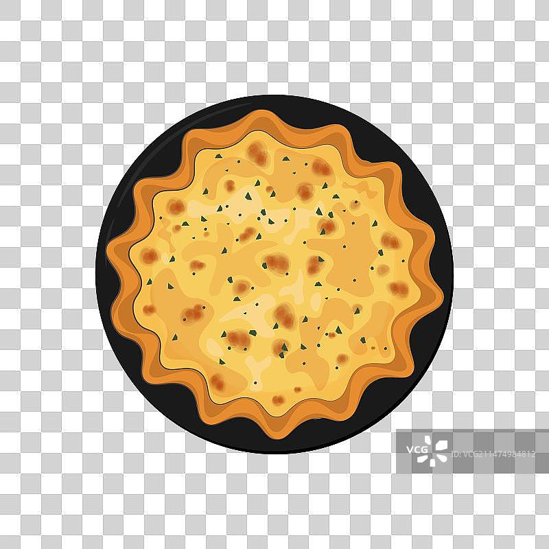 扁平风格：洛林乳蛋饼图片素材