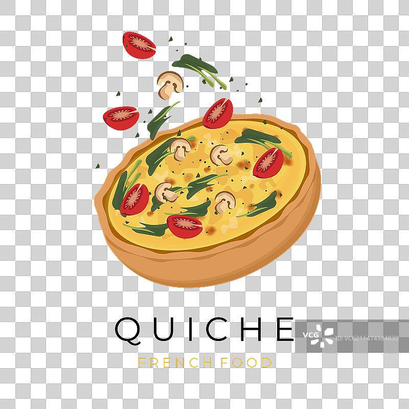 蔬菜乳蛋饼漂浮图片素材