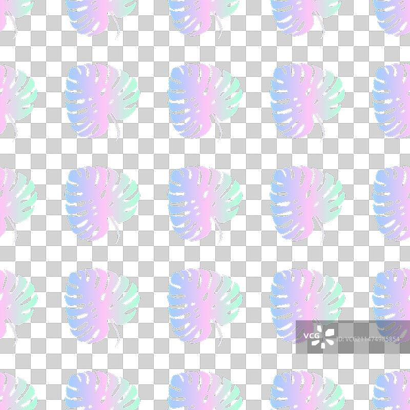 棕榈叶无缝彩色图案图片素材