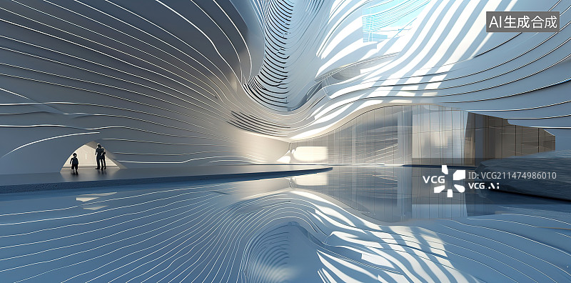 【AI数字艺术】现代城市建筑空间与结构图片素材